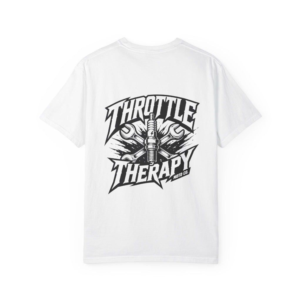 Throttle Therapy Moto T-shirt White/Black