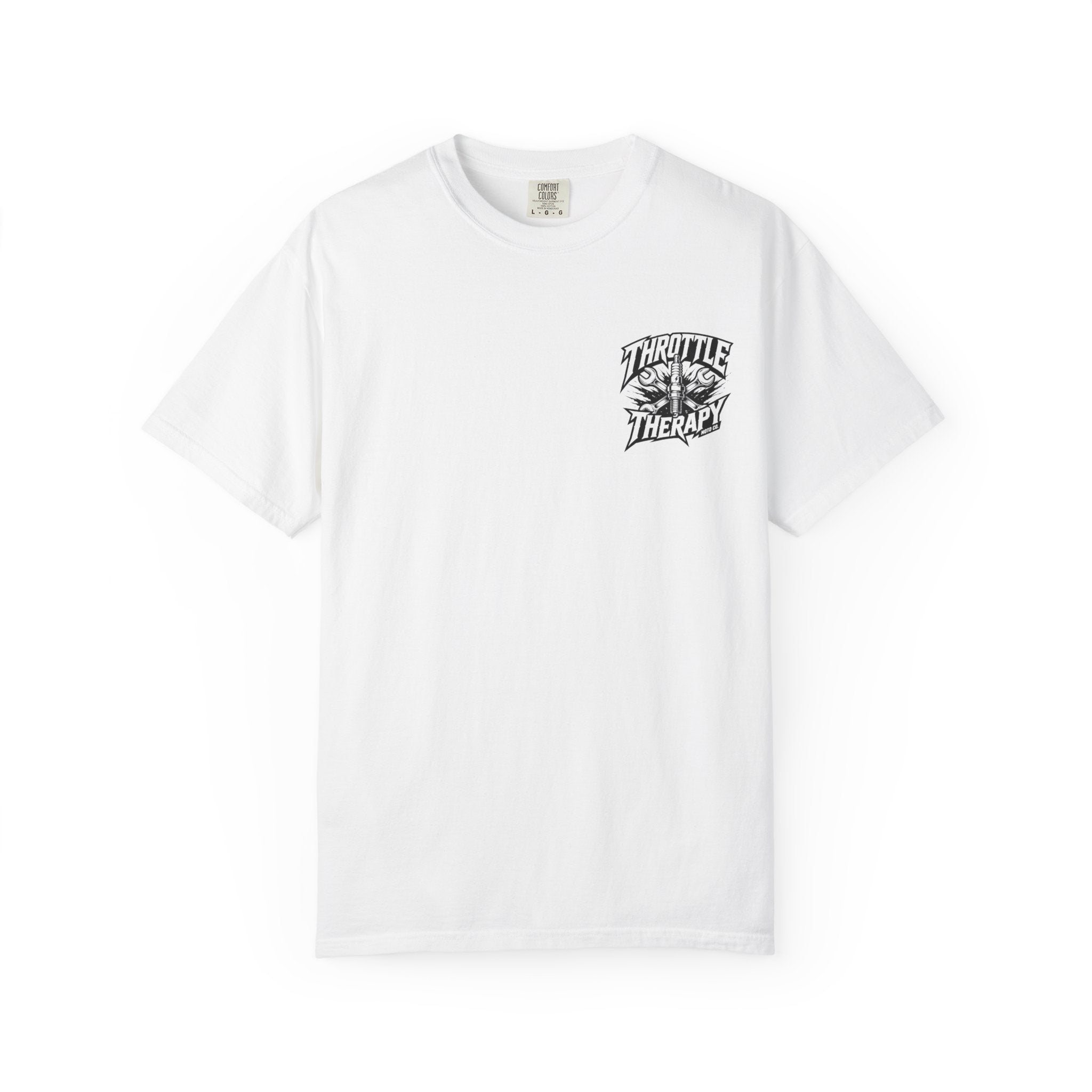 Throttle Therapy Moto T-shirt White/Black