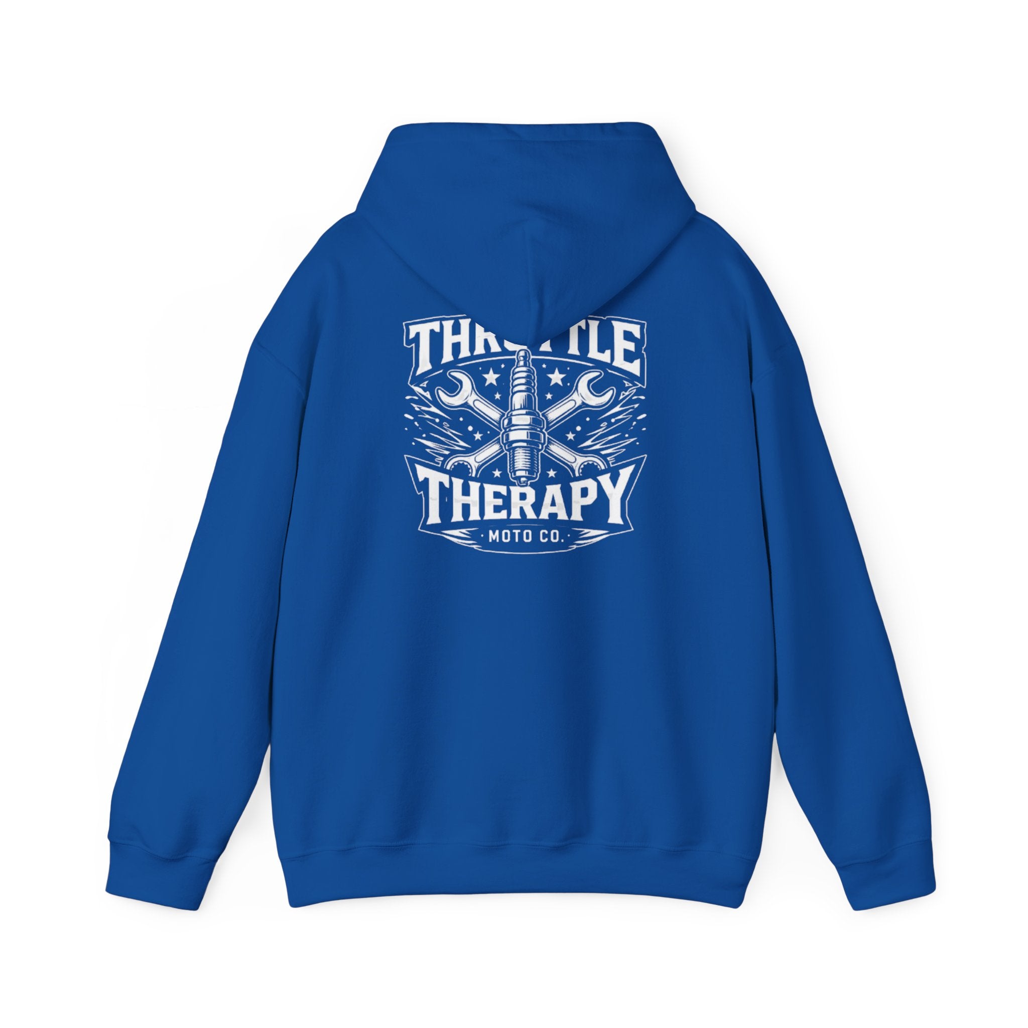 Throttle Therapy Moto Hoodie Blue