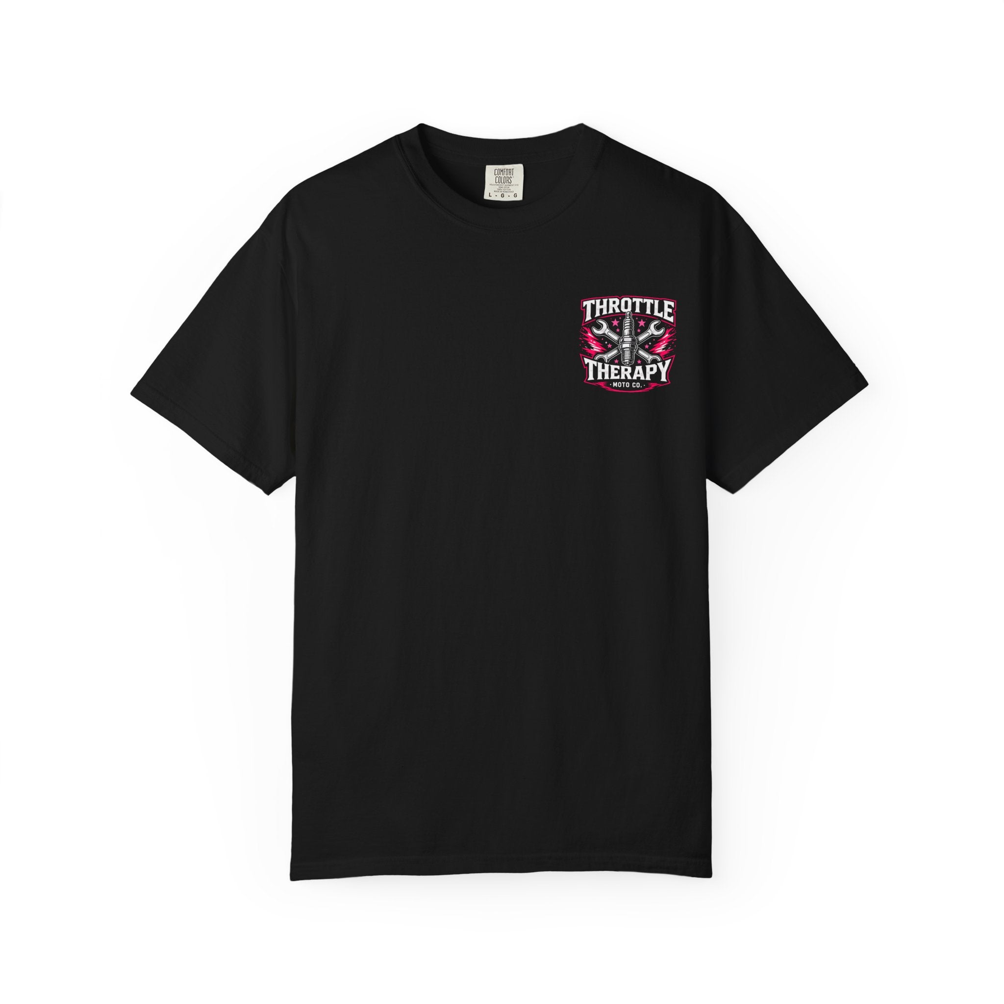 Throttle Therapy T-shirt Moto Black/Hot Pink