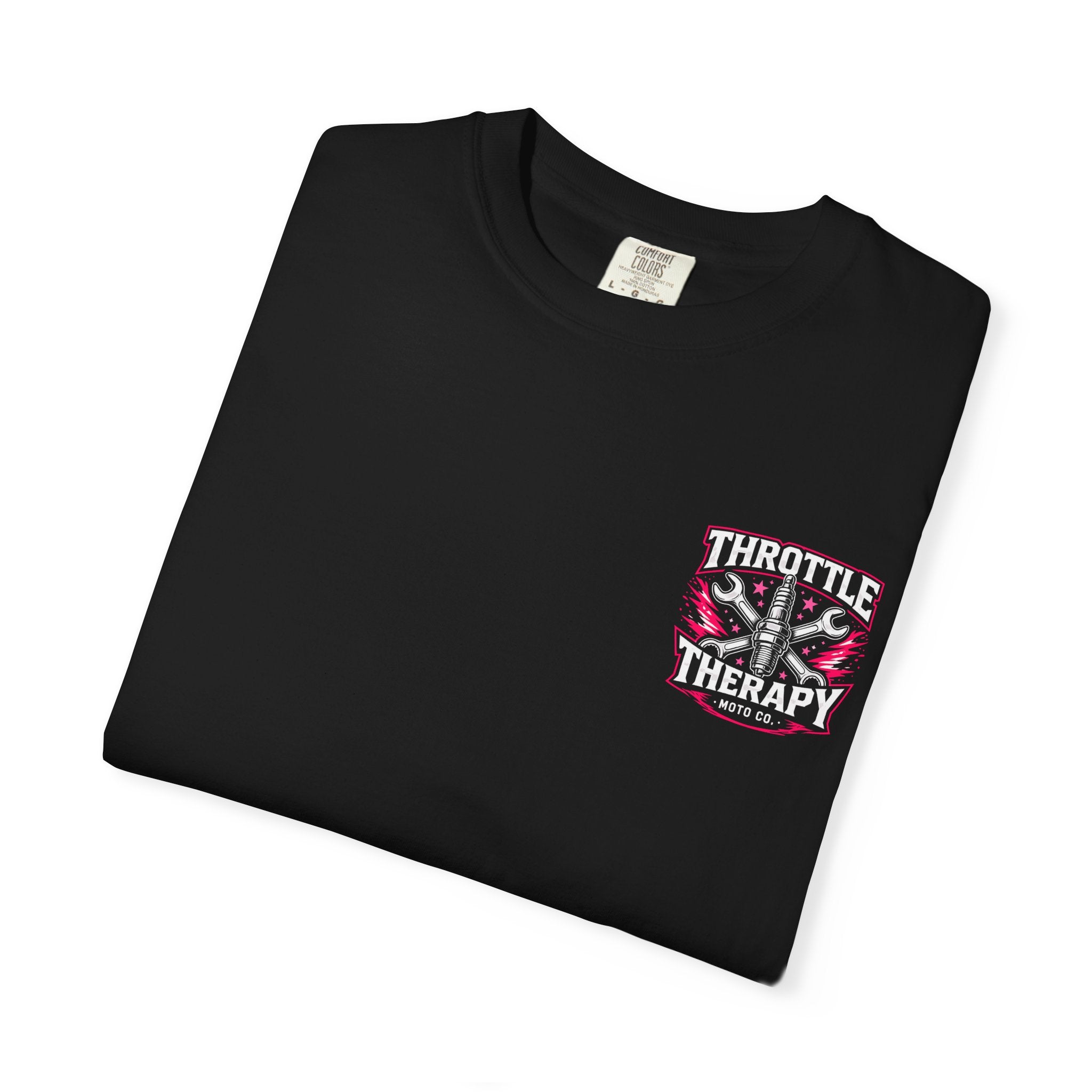 Throttle Therapy T-shirt Moto Black/Hot Pink