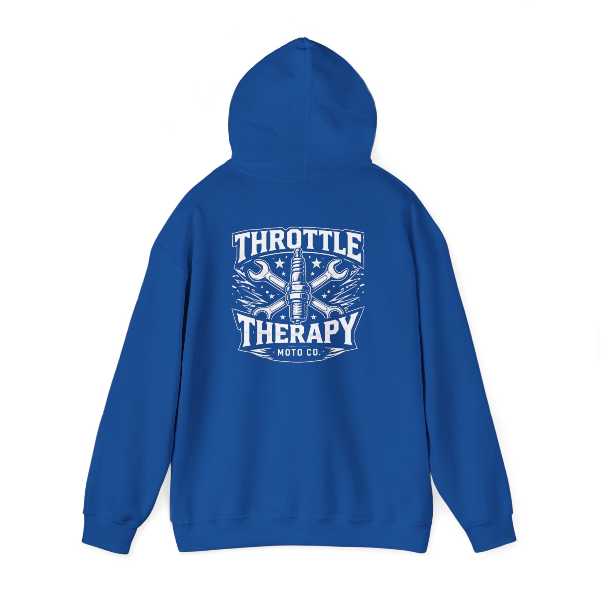 Throttle Therapy Moto Hoodie Blue