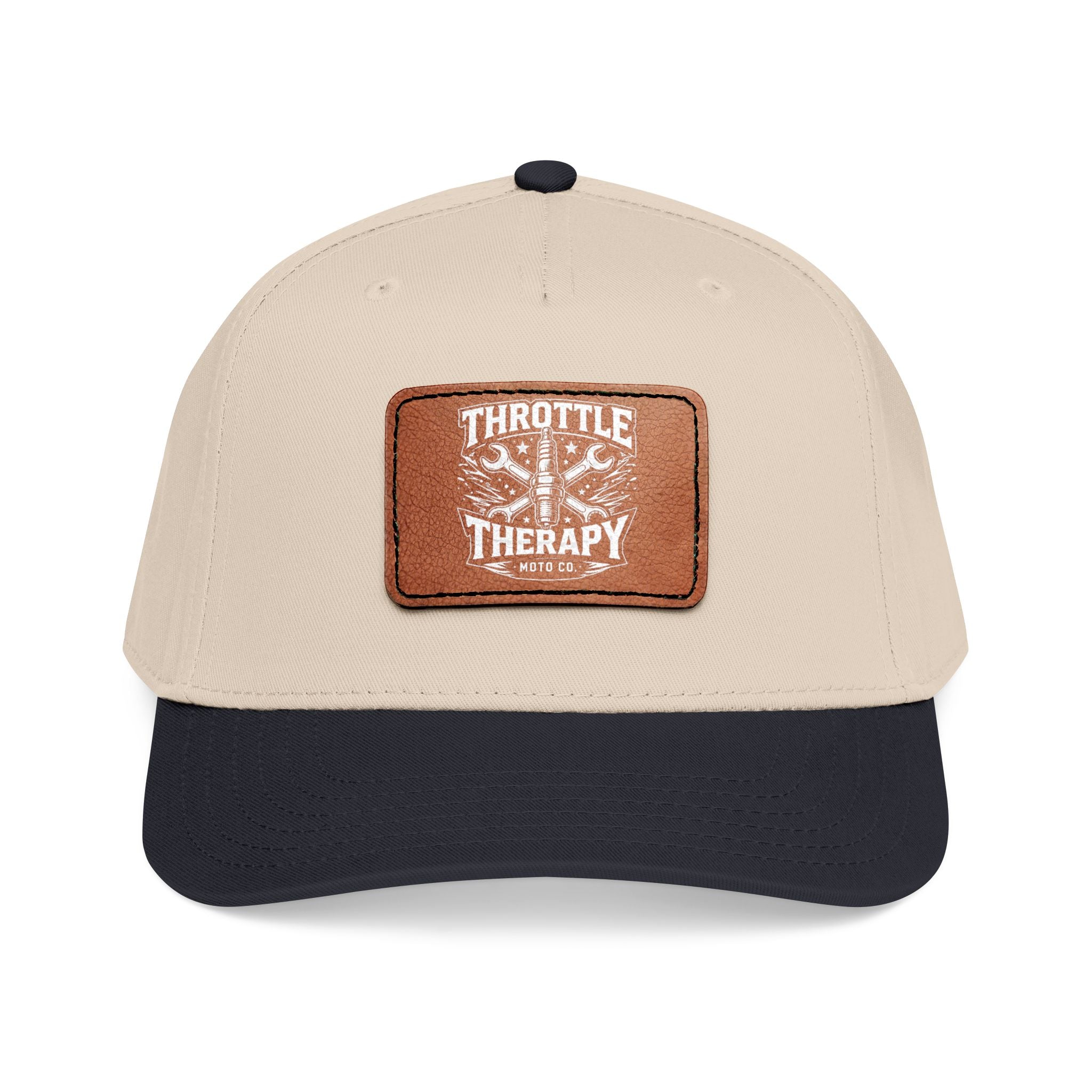 Throttle Therapy Moto Leather Patch Baseball Cap