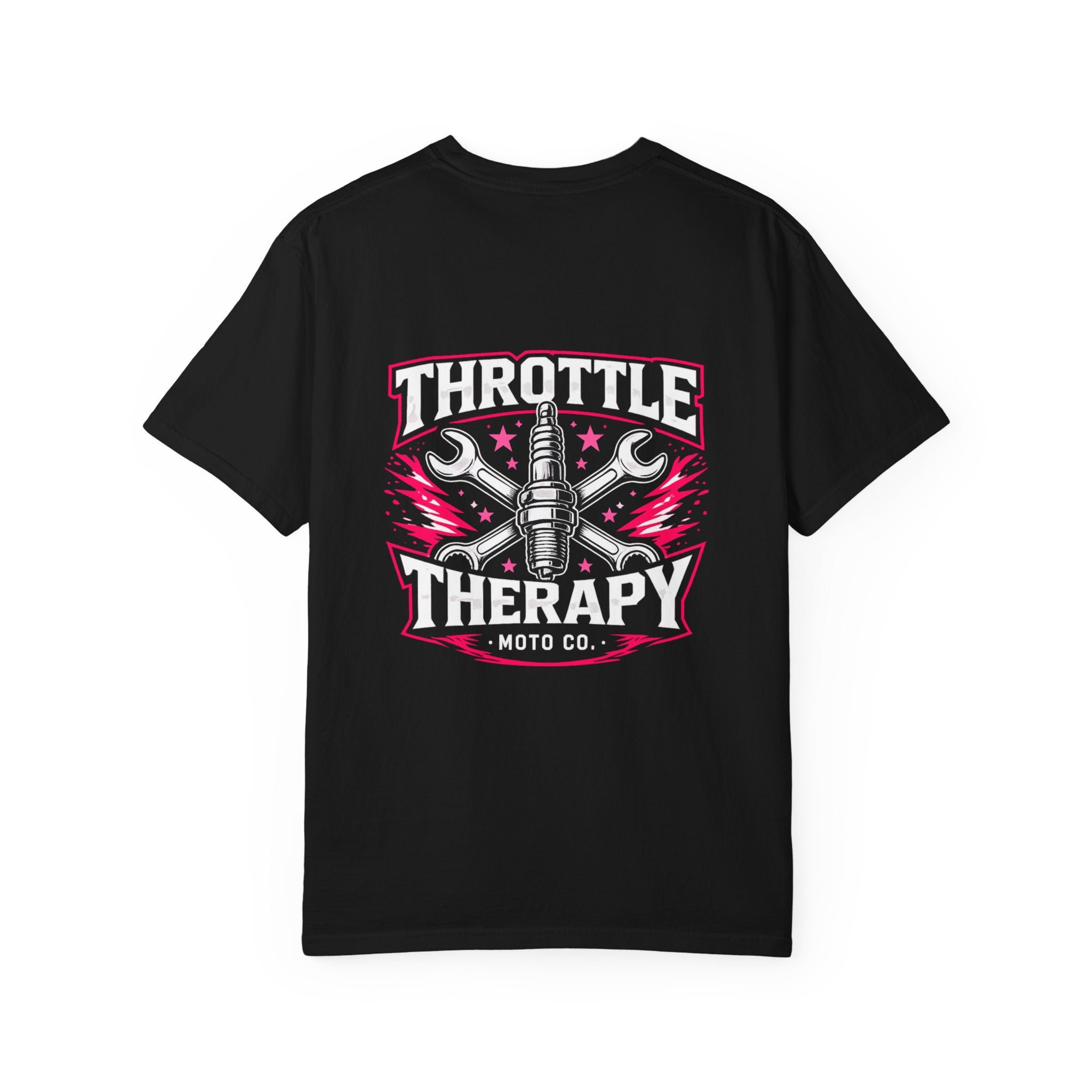 Throttle Therapy T-shirt Moto Black/Hot Pink