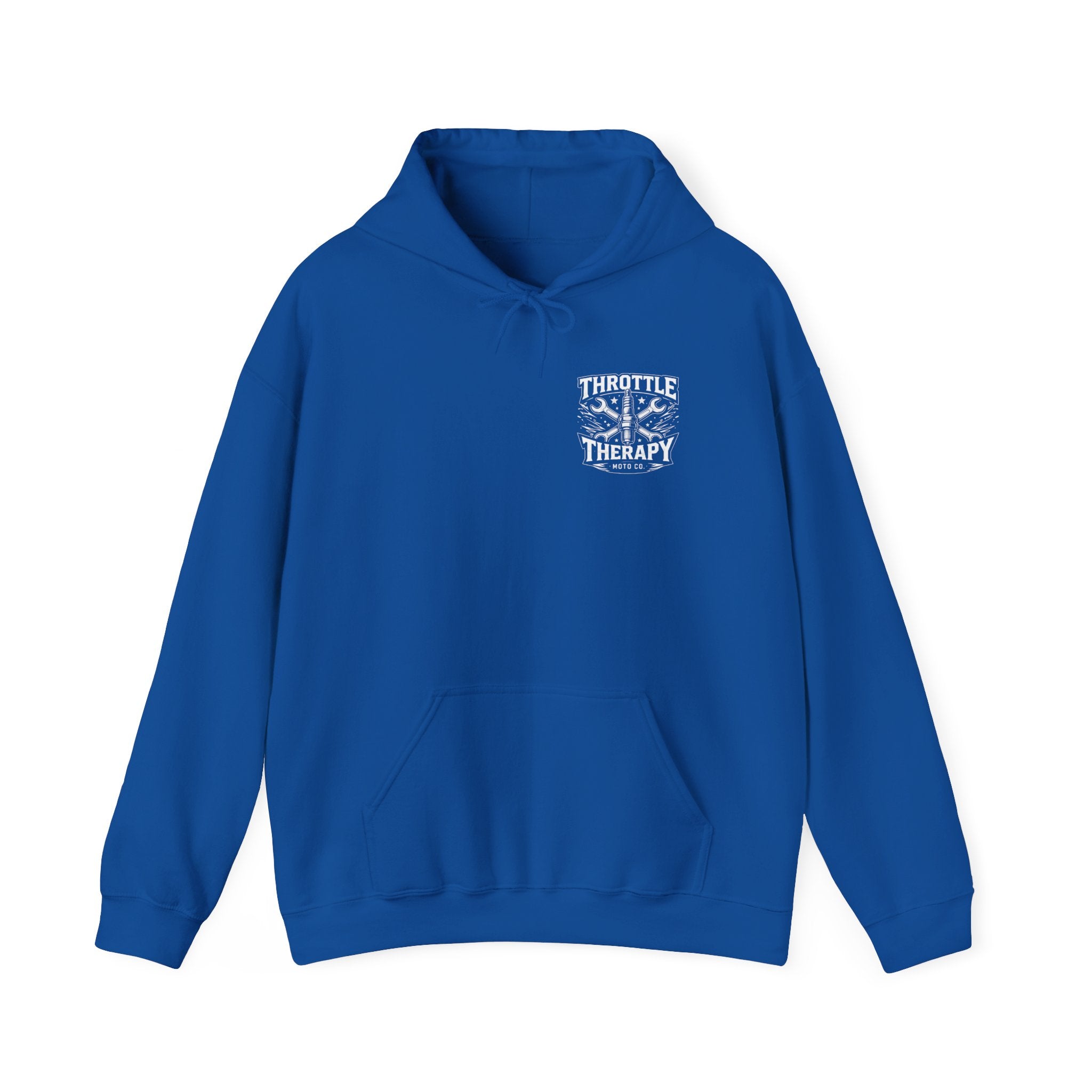 Throttle Therapy Moto Hoodie Blue