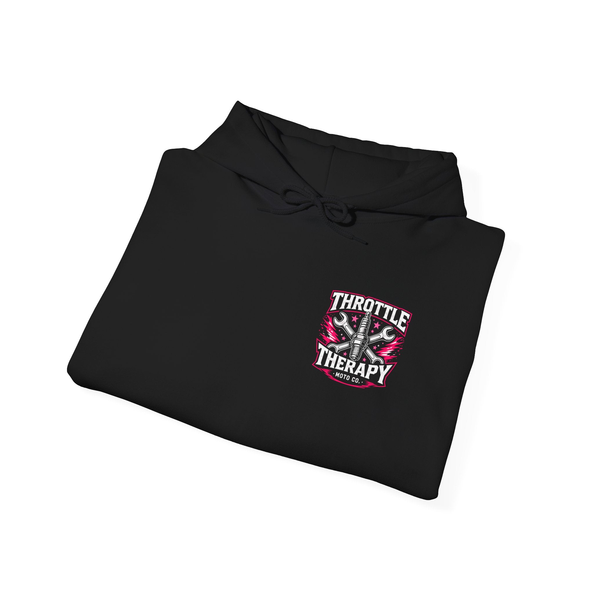 Throttle Therapy Moto Hoodie Black/Hot Pink